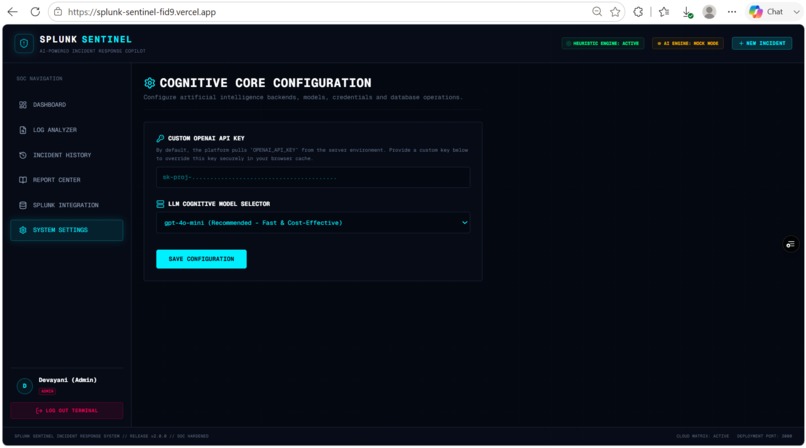 Splunk Sentinel – screenshot 6