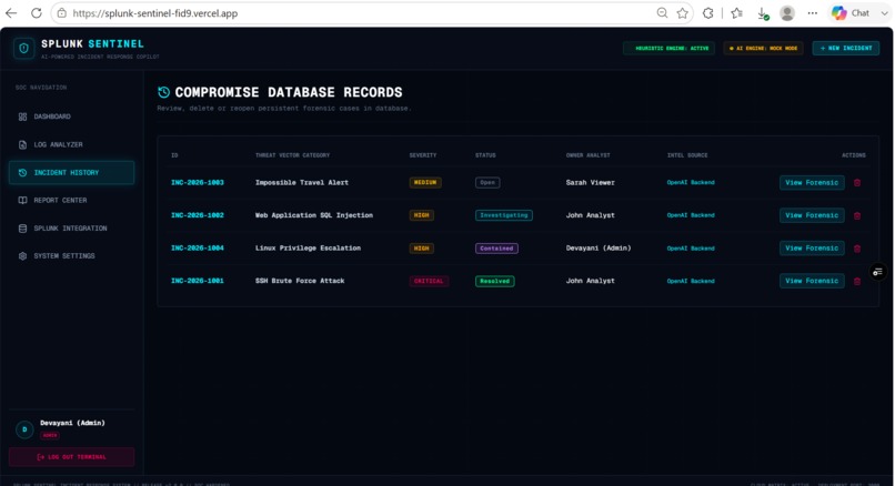 Splunk Sentinel – screenshot 7