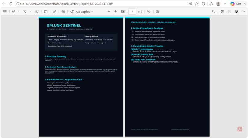 Splunk Sentinel – screenshot 11