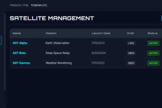 Nexus Command Center – AI Satellite Mission Control