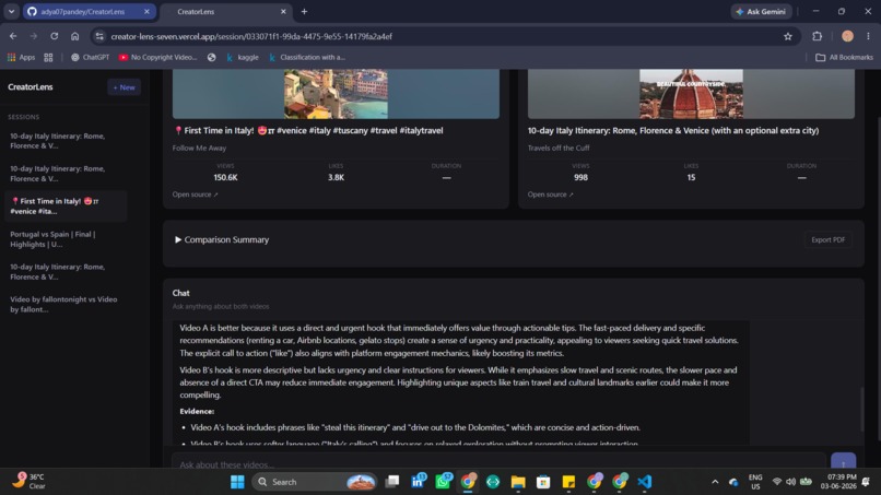CreatorLens – screenshot 2