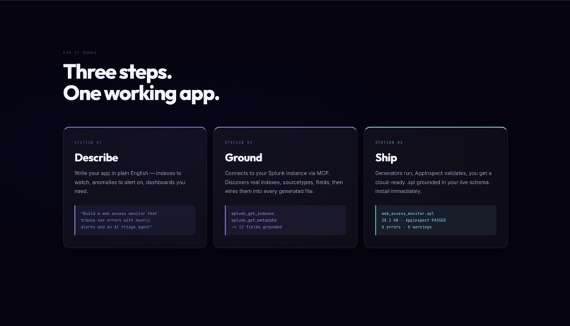 SplunkForge - From one sentence to a deployed Splunk app – screenshot 3