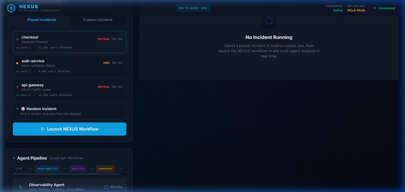 NEXUS — AI Incident Commander  – screenshot 1