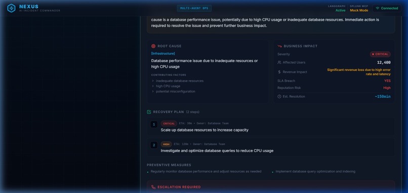 NEXUS — AI Incident Commander  – screenshot 2