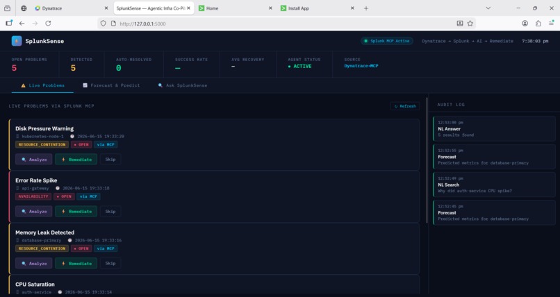 Splunksense – screenshot 1
