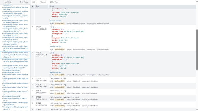TXENT: Agentic Observability Memory System – screenshot 7