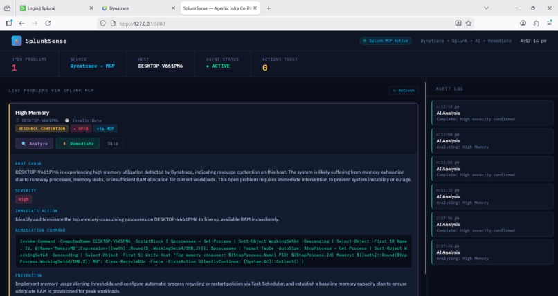 Splunksense – screenshot 3