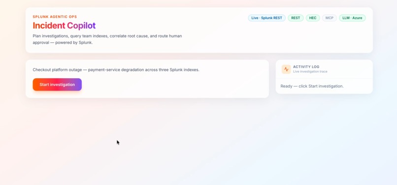 Incident Copilot — Splunk AI Investigator – screenshot 1