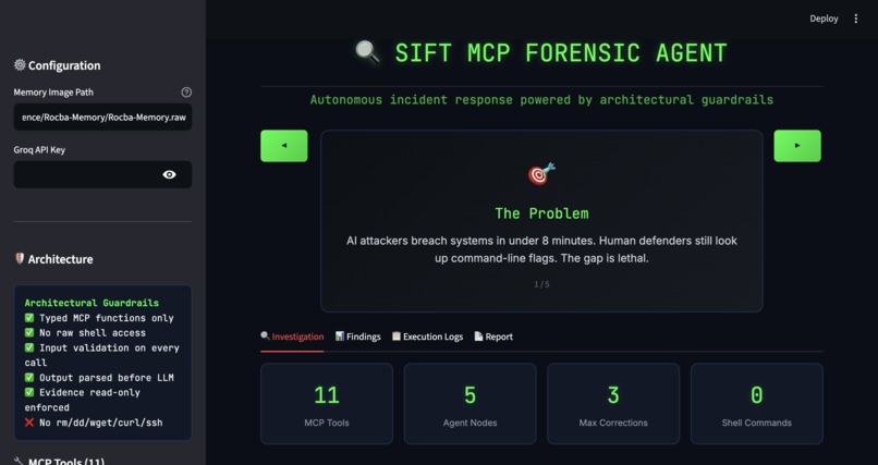 SIFT MCP Forensic Agent – screenshot 1