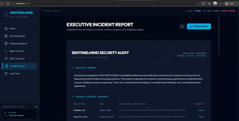SentinelMind DFIR – screenshot 7