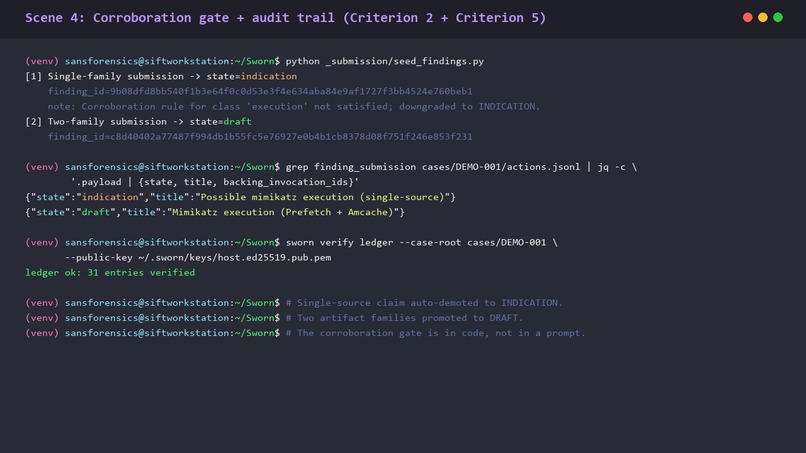 SWORN: Signed Workflow Of Reasoned Narratives – screenshot 3