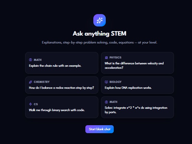 STEM-AI-TUTOR – screenshot 1