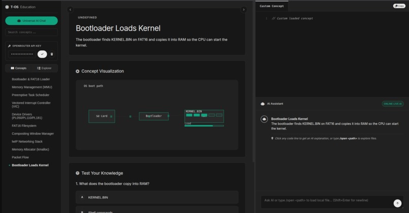 T-OS: AI-Powered Systems Education Platform – screenshot 1