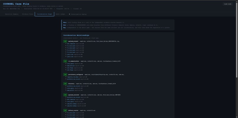COUNSEL - AI forensics that won't make things up – screenshot 7