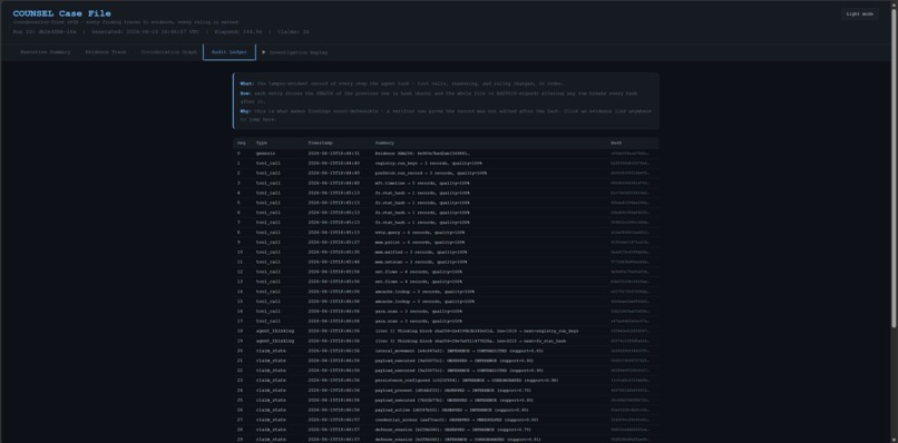 COUNSEL - AI forensics that won't make things up – screenshot 8