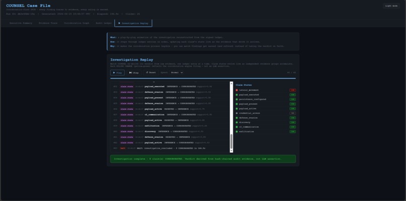 COUNSEL - AI forensics that won't make things up – screenshot 9