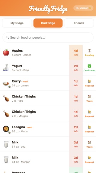 FriendlyFridge – screenshot 3