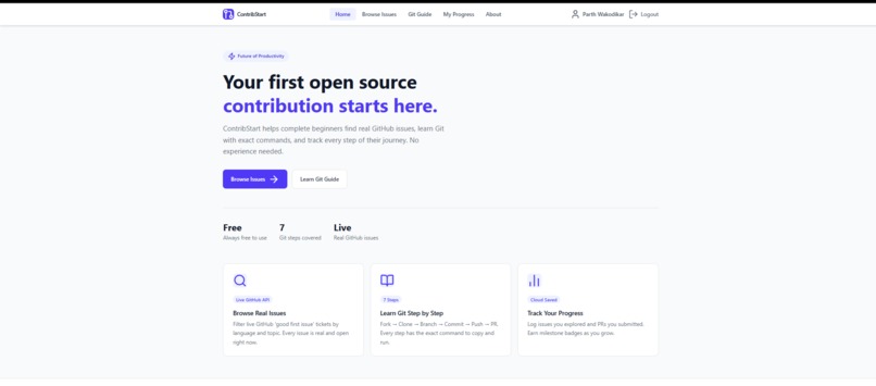 ContribStart – screenshot 1