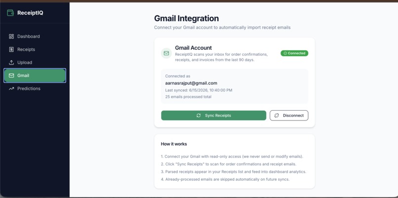 ReceiptIQ – screenshot 1