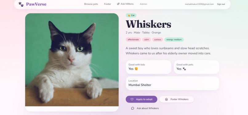 PawVerse-Mittens AI – screenshot 5