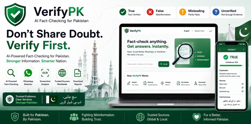 VerifyPK - AI Fact-Checking for Pakistan – screenshot 1