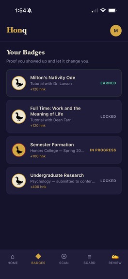  Honq: Co-Curricular Formation, Gamified – screenshot 2