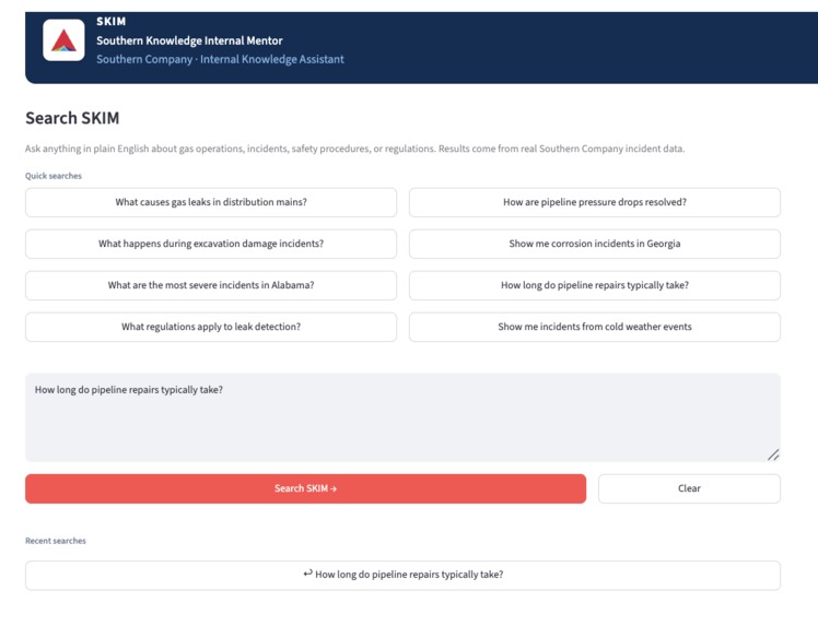 SKIM (Southern Knowledge Internal Mentor) – screenshot 1