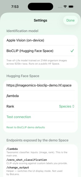 BioLens – screenshot 1