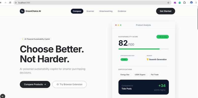 GreenChoice AI – screenshot 1