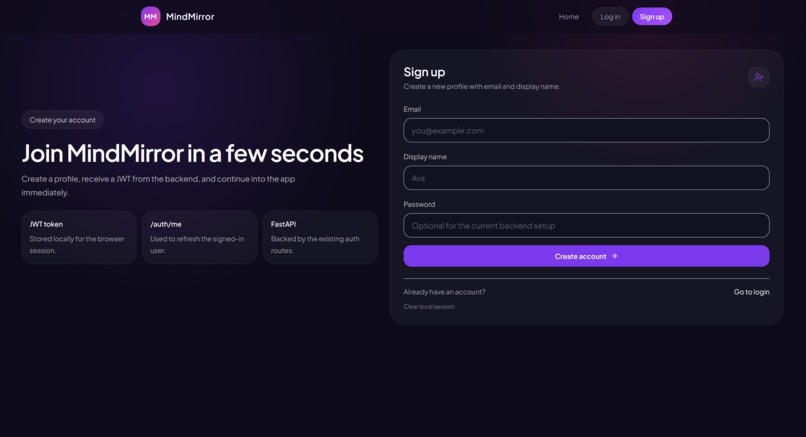 MindMirror — AI Mental Wellness Companion – screenshot 1