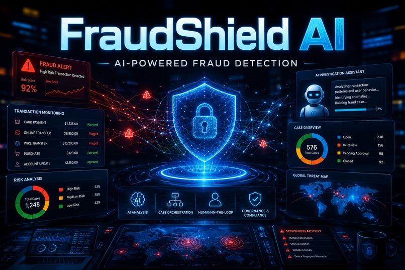 FraudShield AI — Agentic Fraud Case Management Platform – screenshot 1