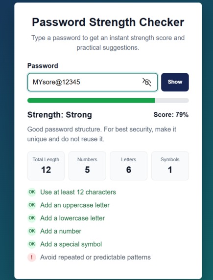 Password Strength Checker – screenshot 1