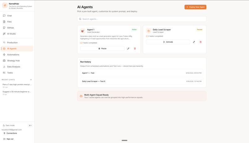 KernelHub: End-to-End AI Workspace for Modern Business – screenshot 8