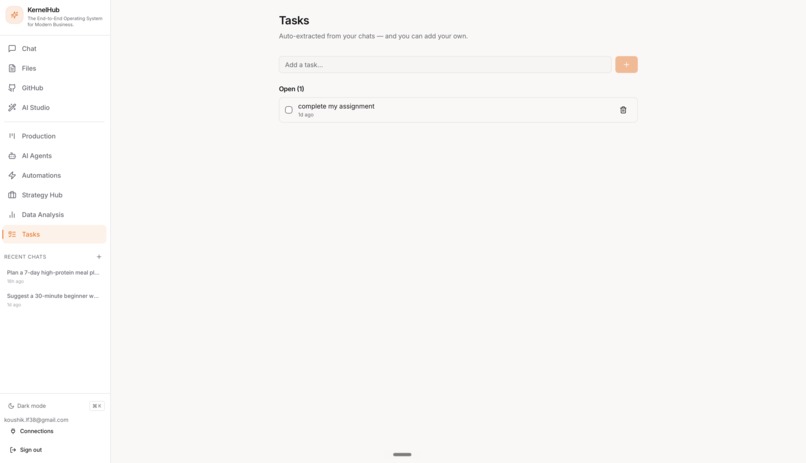 KernelHub: End-to-End AI Workspace for Modern Business – screenshot 12
