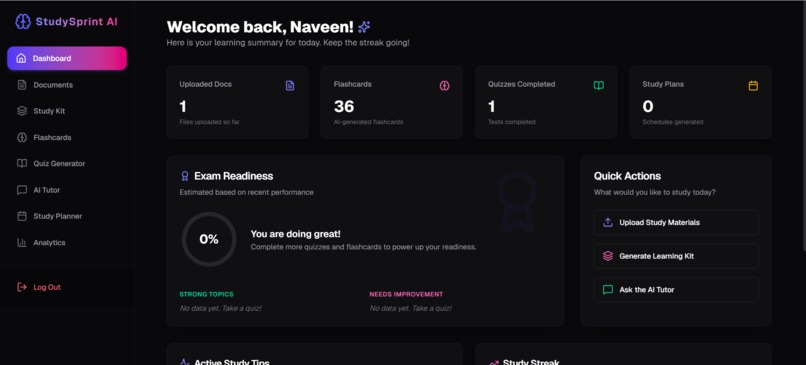 StudySprint AI – screenshot 1