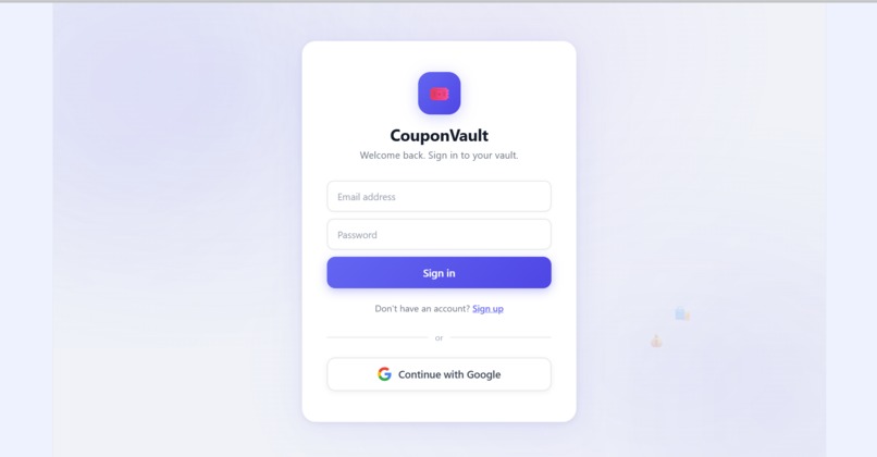 CouponVault – screenshot 1