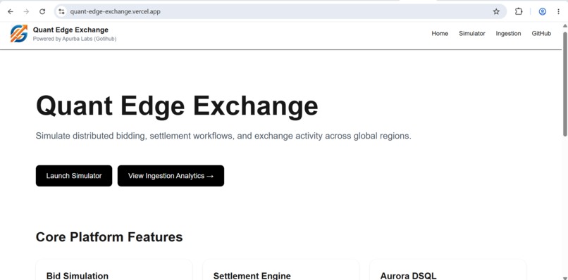 Quant Edge Exchange – screenshot 1