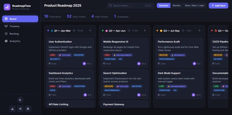 product-roadmap-visualizer – screenshot 3