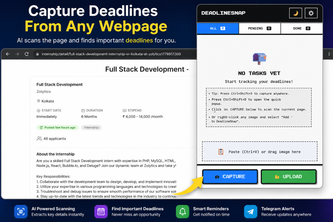 DeadlineSnap – AI Deadline Extractor & Reminder Extension
