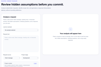 Scope creep radar