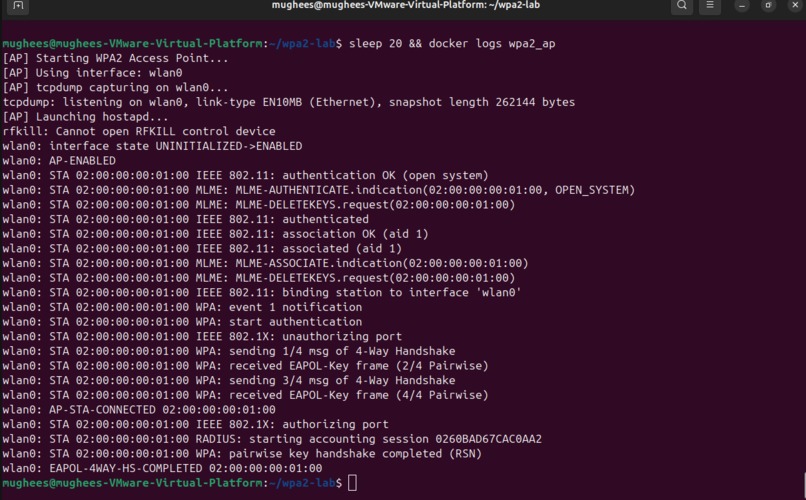 WPA2Guard: A Containerized Cybersecurity Research Platform – screenshot 5