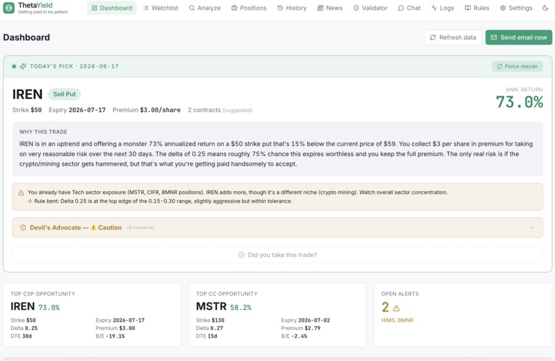 ThetaYield – screenshot 2
