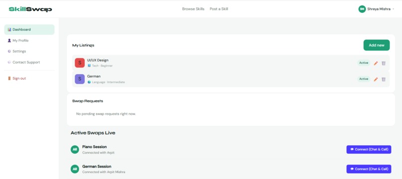 SkillSwap – screenshot 1