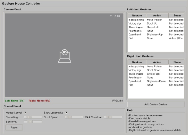 Gesture Controlled System – screenshot 1