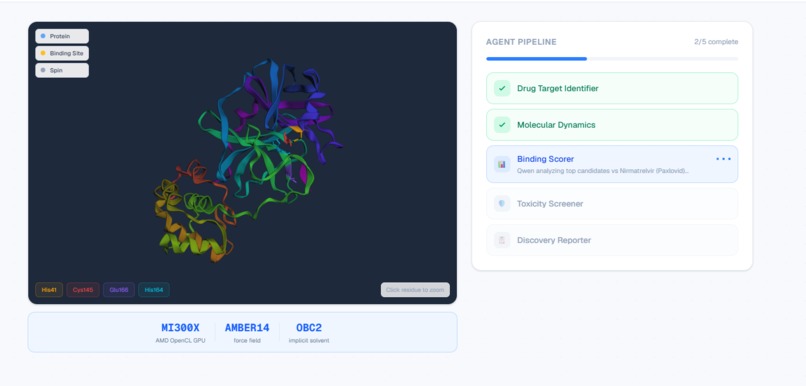 CatalystMD: 5 AI Agents, Real Chemistry, Real Drugs – screenshot 5