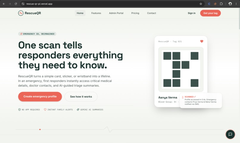 RescueQR – screenshot 1