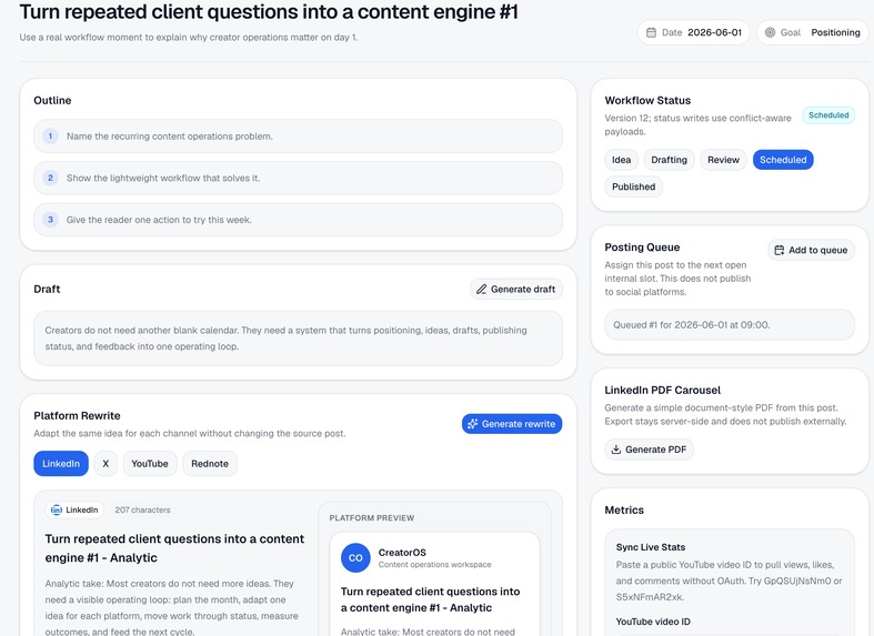 CreatorOS – screenshot 2