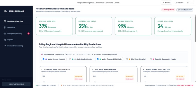 Hospital Intelligence & Resource Command Center – screenshot 1