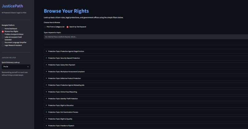 JusticePath – screenshot 2