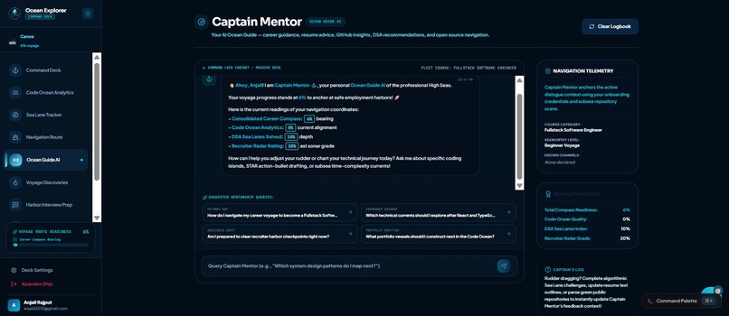 CodeMentor AI – Ocean-Themed AI Career Navigator – screenshot 1